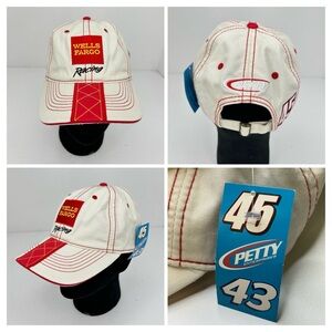 Nascar NWT Wells Fargo Racing Hat‎ #45 Kyle Petty Hat Adjustable Cap NEW